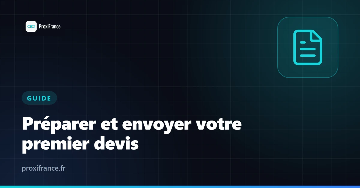 Illustration : préparer et envoyer votre premier devis