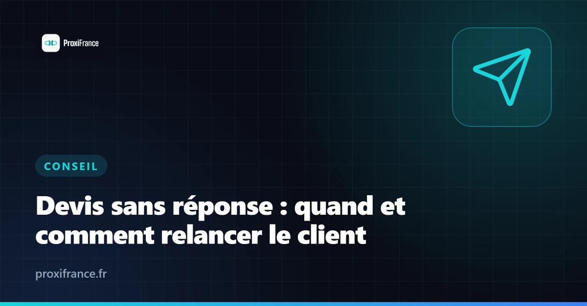 Illustration : relancer un devis resté sans réponse